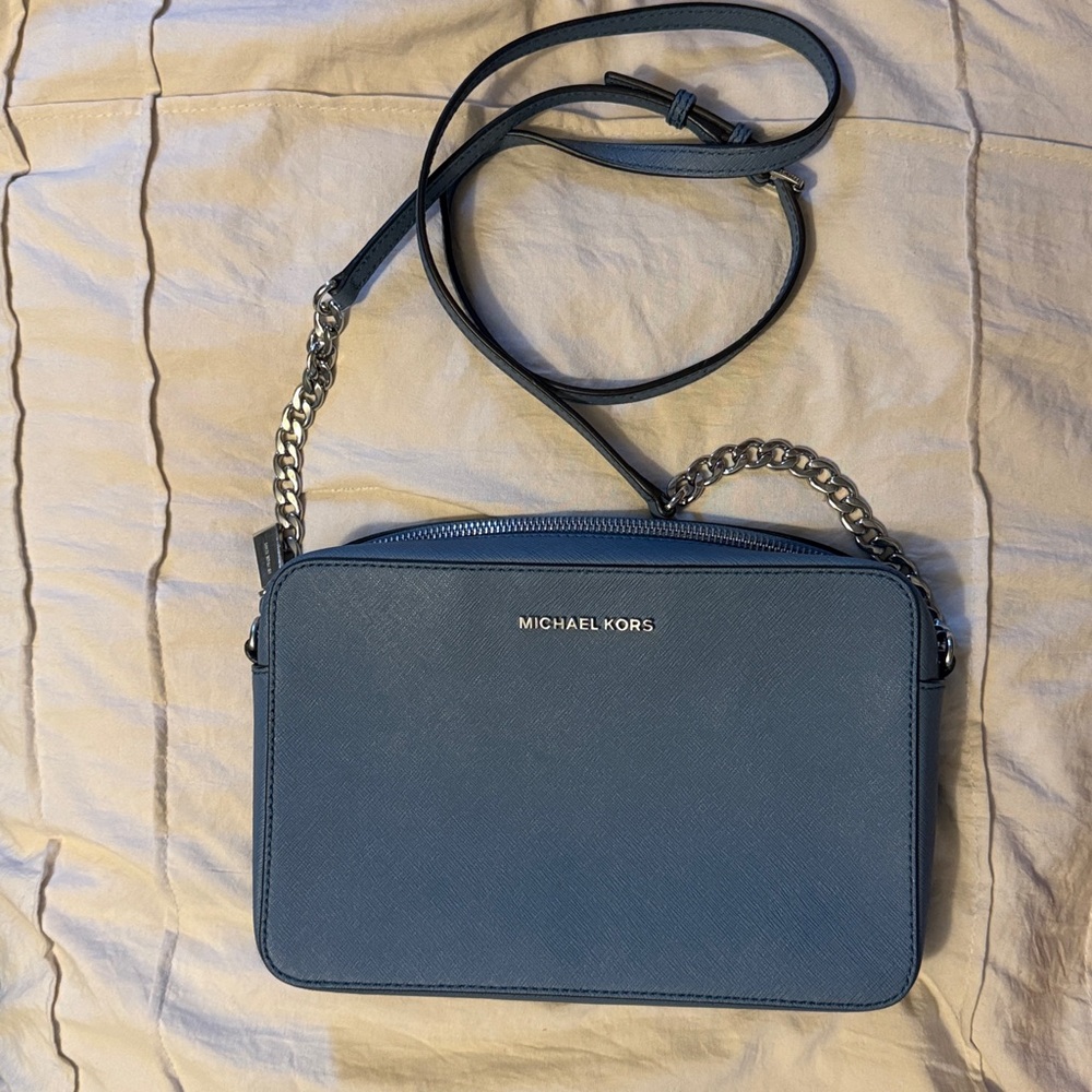 Michael Kors Navy Crossbody with Chain Strap